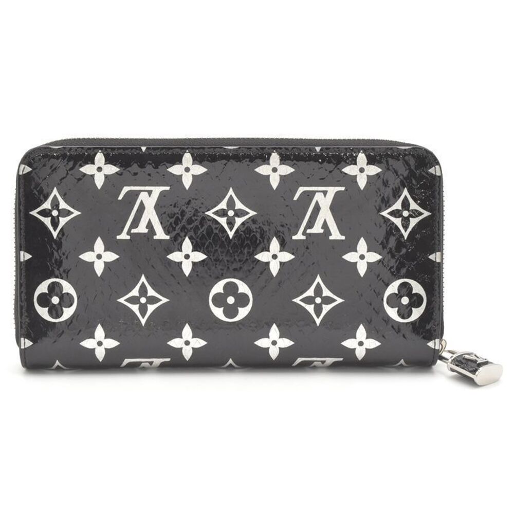 Louis Vuitton Black Zip Python Noir Wallet Zippy Exotic Long